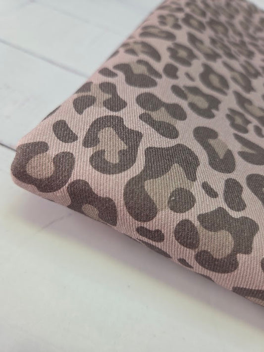 MYO Design - Twill Canvas - Leopard - pale pink