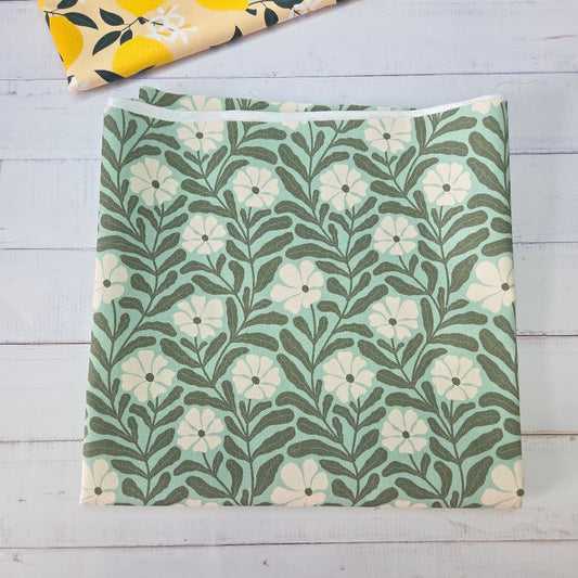 MYO Design - Twill Canvas - Blütenranken - mint