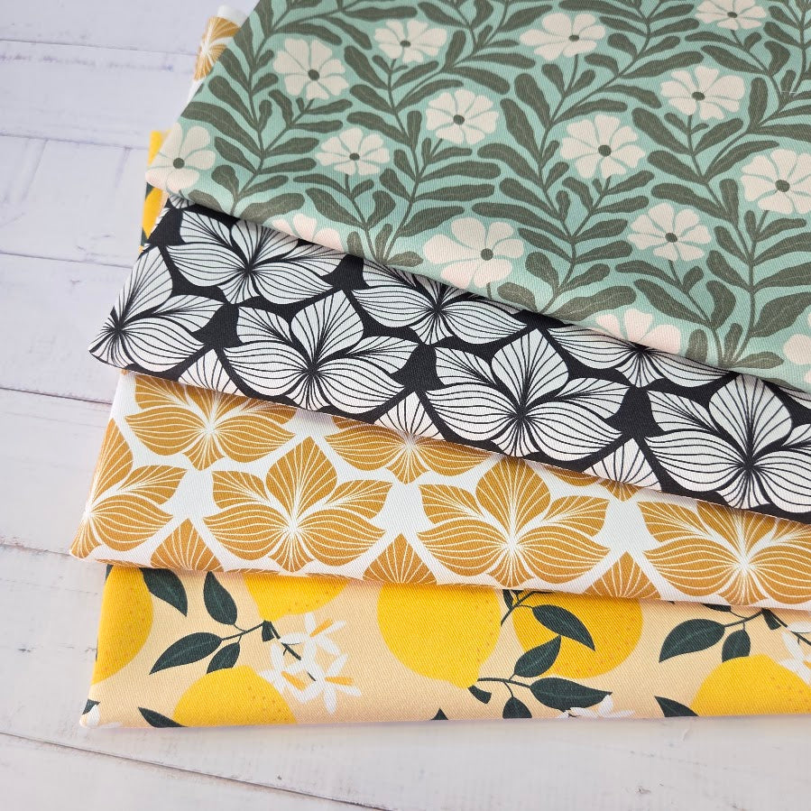 MYO Design - Twill Canvas - Blütenranken - mint