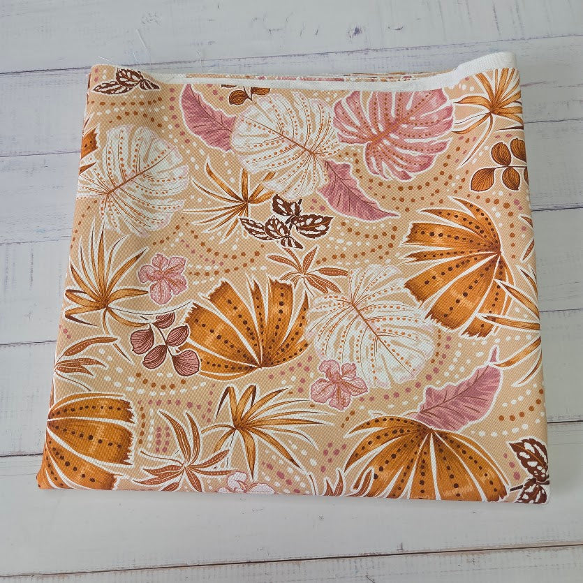 MYO Design - Twill Canvas - Monstera beige-rose