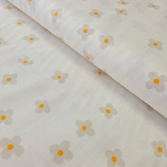 Baumwollstoff - little Flowers - ecru