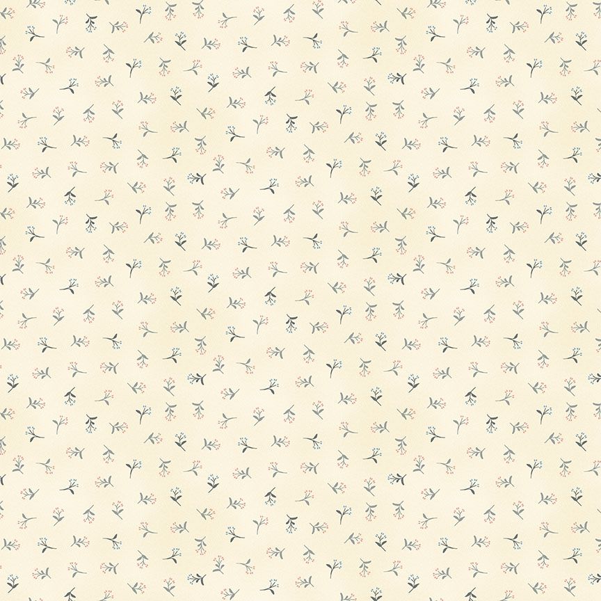 Makower - Tranquility - Sprig - grey