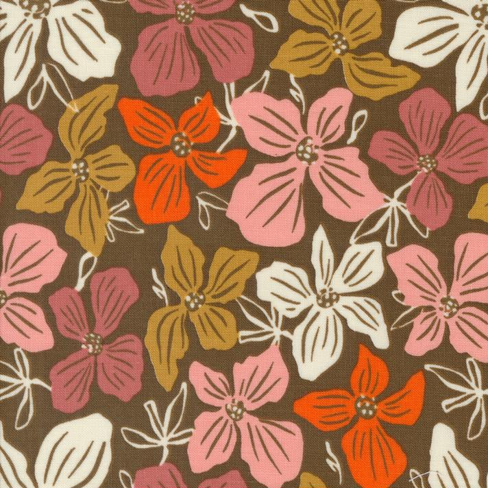 Moda - Things above - Block Florals - cocoa