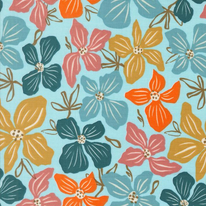 Moda - Things above - Block Florals - waterfall