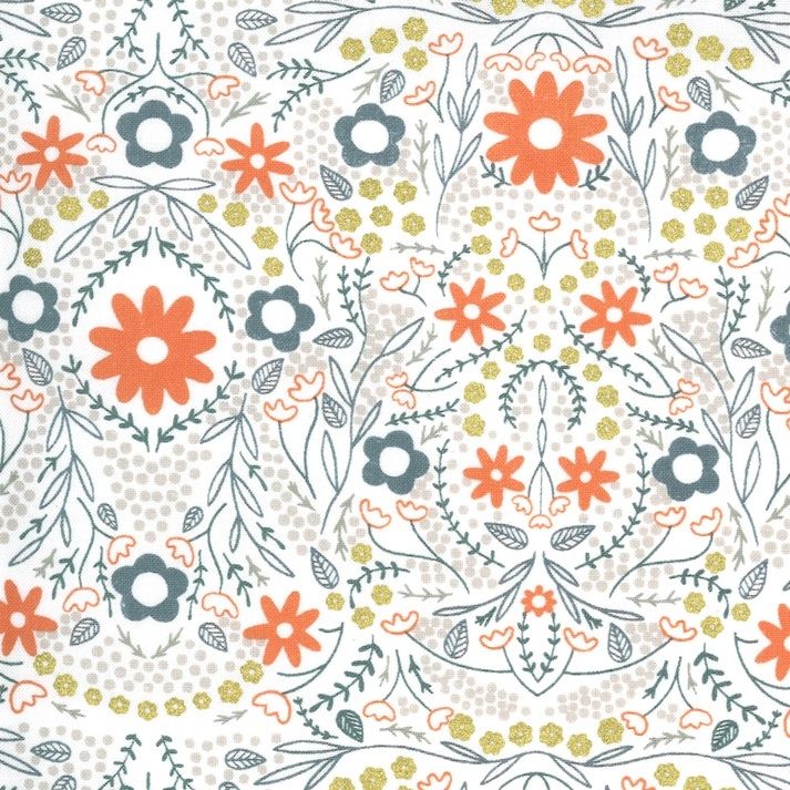 Moda - Dwell in Possibility - Full Bloom - ivory metallic