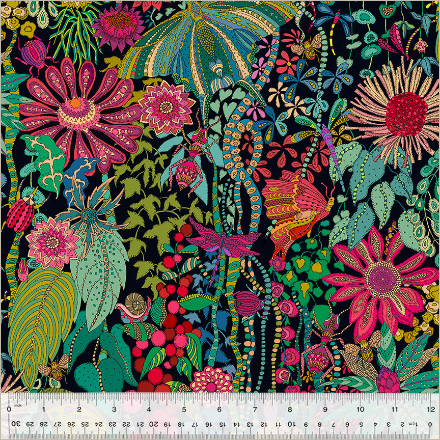 Windham Fabrics - Canvas - Twilight Dance - black