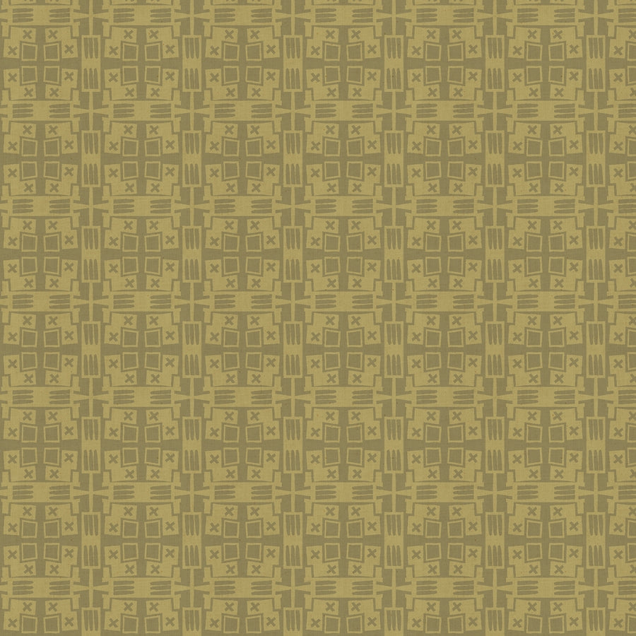 Cotton and Steel - Rifle Paper Co. - The Badlands - Desert Plaid - agave green