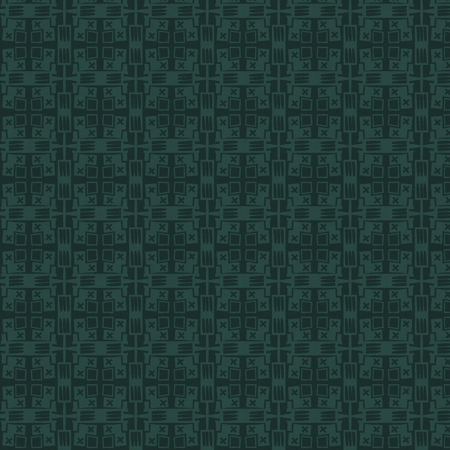 Cotton and Steel - Rifle Paper Co. - The Badlands - Desert Plaid - cyan