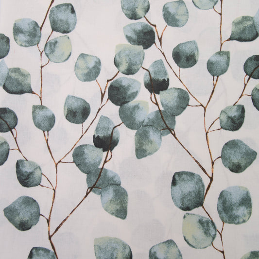 Hilco Dekostoff - Eucalyptus - weiß