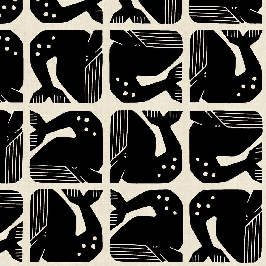 Cotton and Steel - By the seaside - Grumpy Whale - black