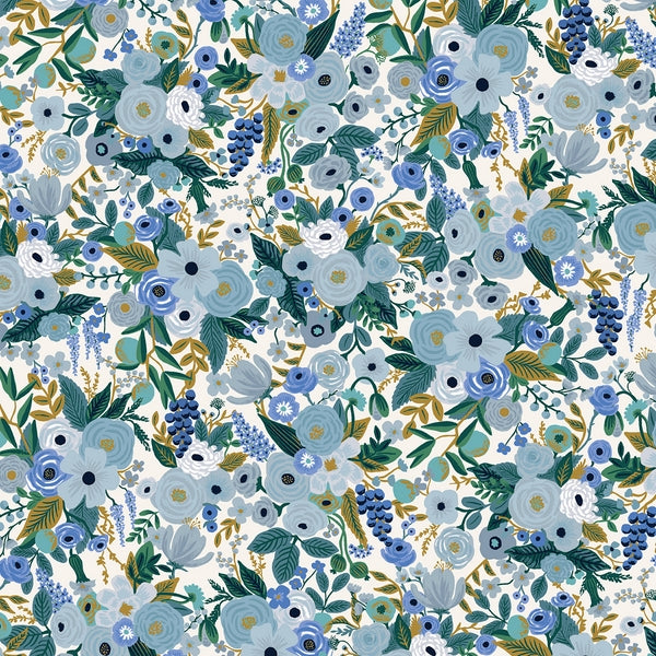 Cotton and Steel - Rifle Paper Co. - Petite Garden Party - blue
