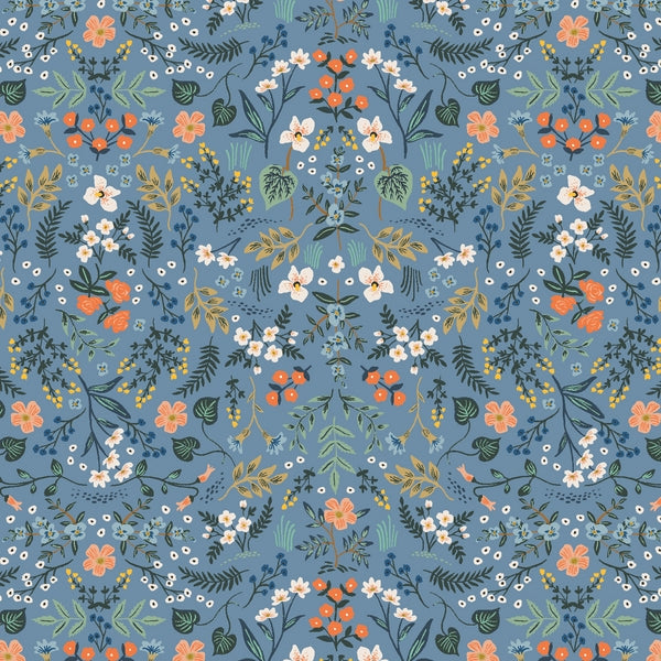 Cotton and Steel - Rifle Paper Co. - Bon Voyage - Wildwood - blue
