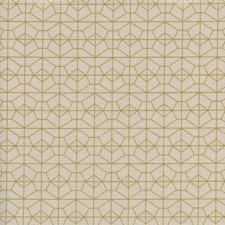 Cotton and Steel - Akoma - Geo Grid - natural metallic