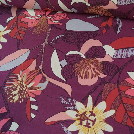 Canvas Flowers berry