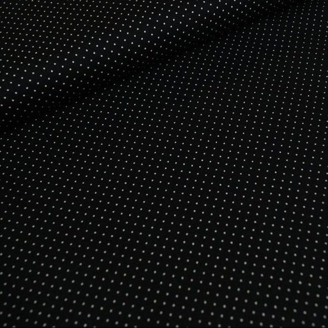 Baumwollstoff schwarz mit Mini Pünktchen