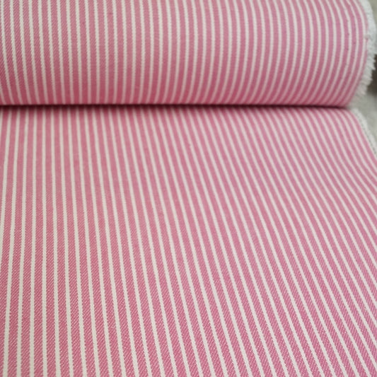 Streifenjeans - altrosa-weiß