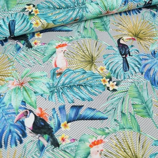 Hilco Baumwoll Voile Paradise multi – MYO Stoffe