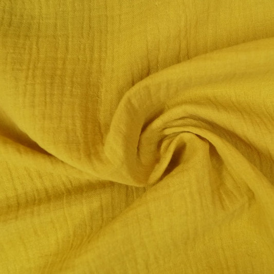 Uni Double Gauze - senfgelb