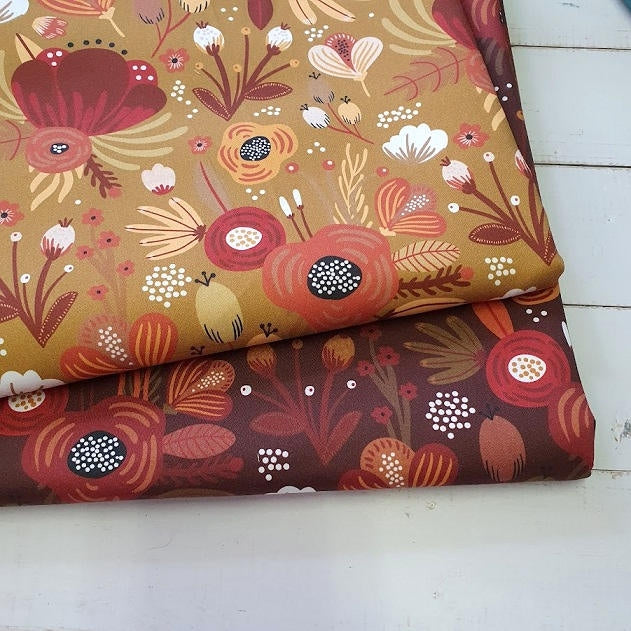 MYO Design - Baumwolle - Flowerfield bordeaux