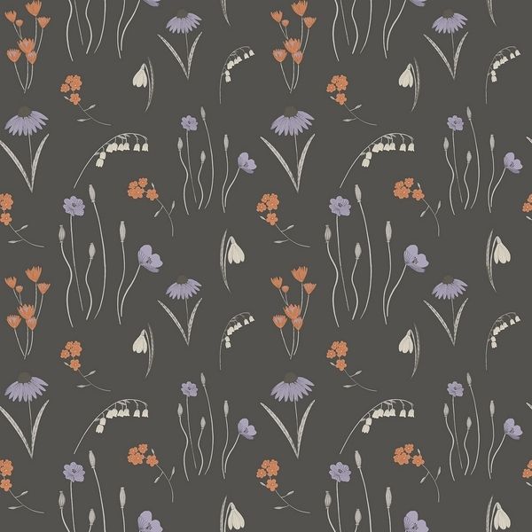 RJR Fabrics - Pond Life - Mini Meadow - grey
