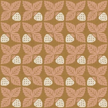 Cotton and Steel - Canvas - Along the fields - Strawberry