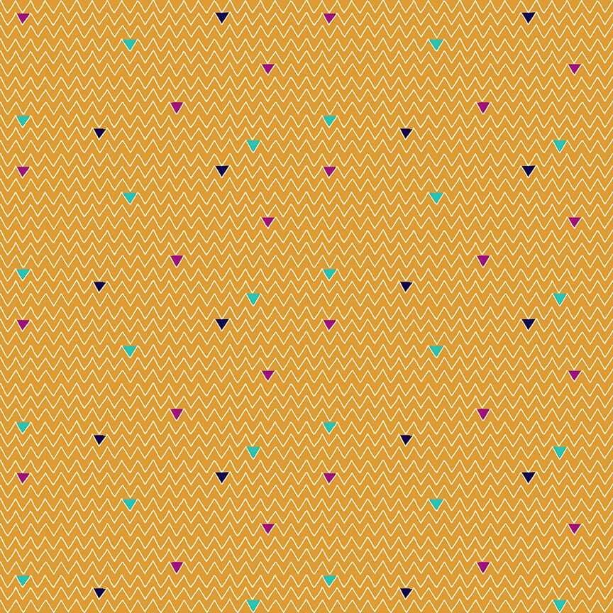 Makower - Henna - Zig Zag Yellow