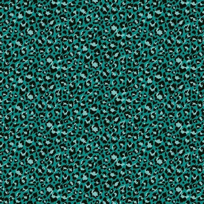 Makower - Jewel Tones - Leopard - teal