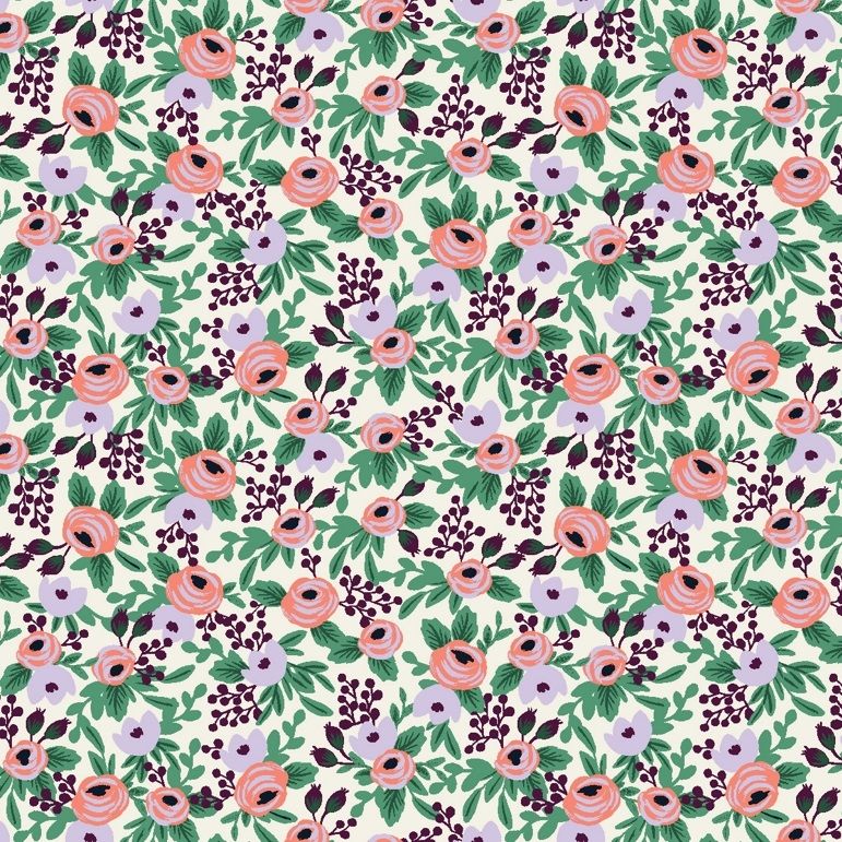 Cotton and Steel - Rifle Paper Co. - Orchard - Rosa - lavender