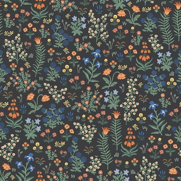 Cotton and Steel - Rifle Paper Co. - Camont - Menagerie Garden - black