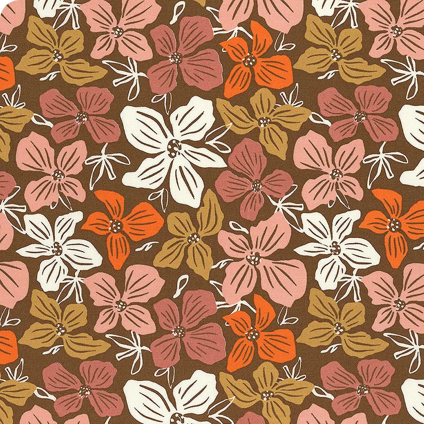 Moda - Things above - Block Florals - cocoa