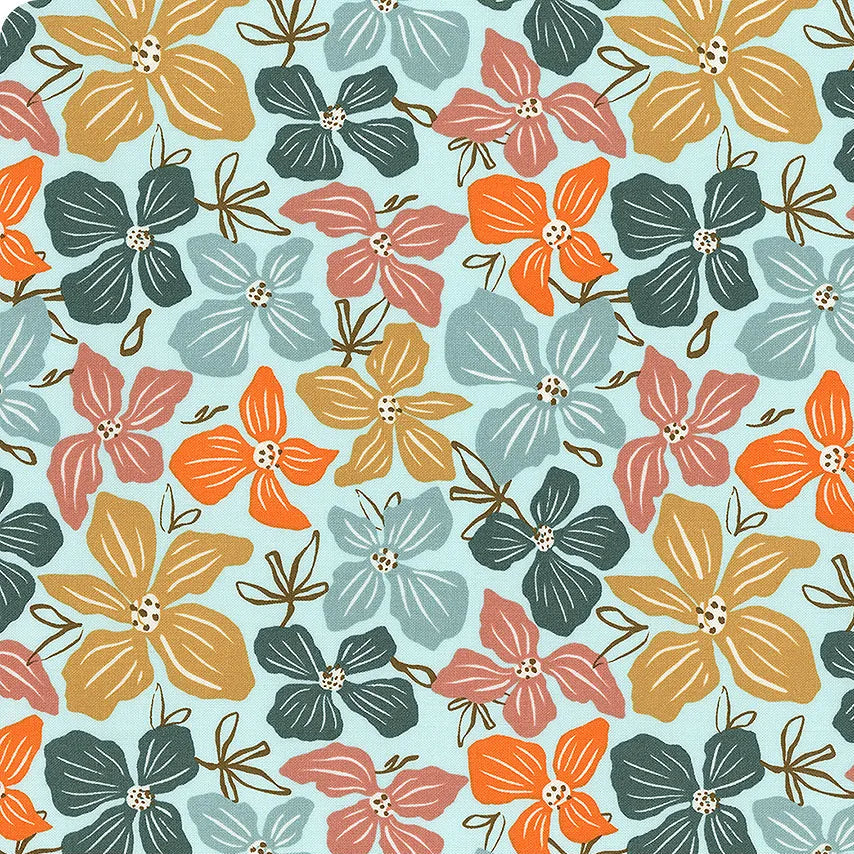 Moda - Things above - Block Florals - waterfall