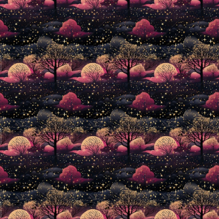 MYO Design - Twill Canvas - Panel Starry Night Landscape