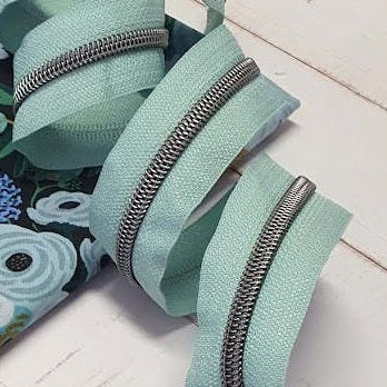 Metallic Reissverschluß altsilber - verschiedene Farben
