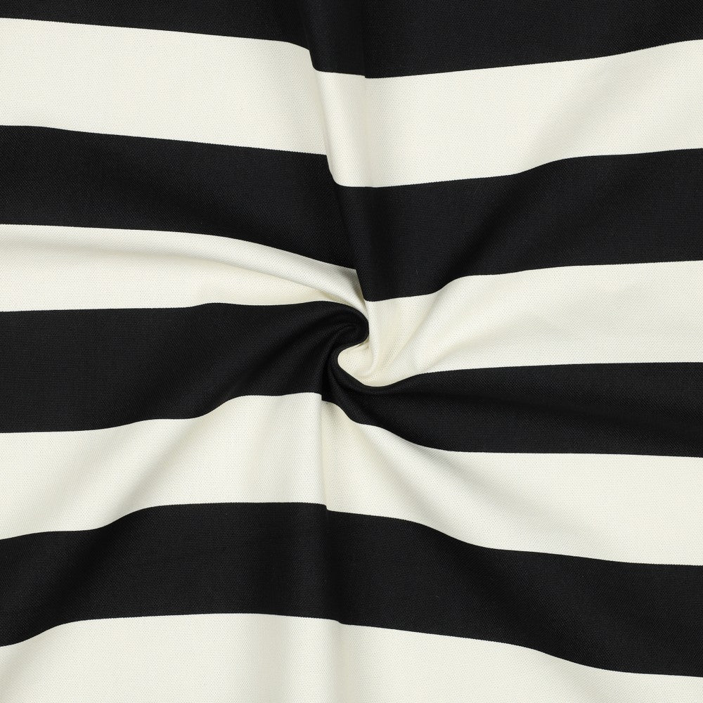 Light Canvas / Dekostoff Blockstripe - black and white