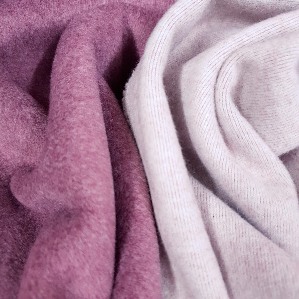 Wolloptik Doubleface - uni beere /rose