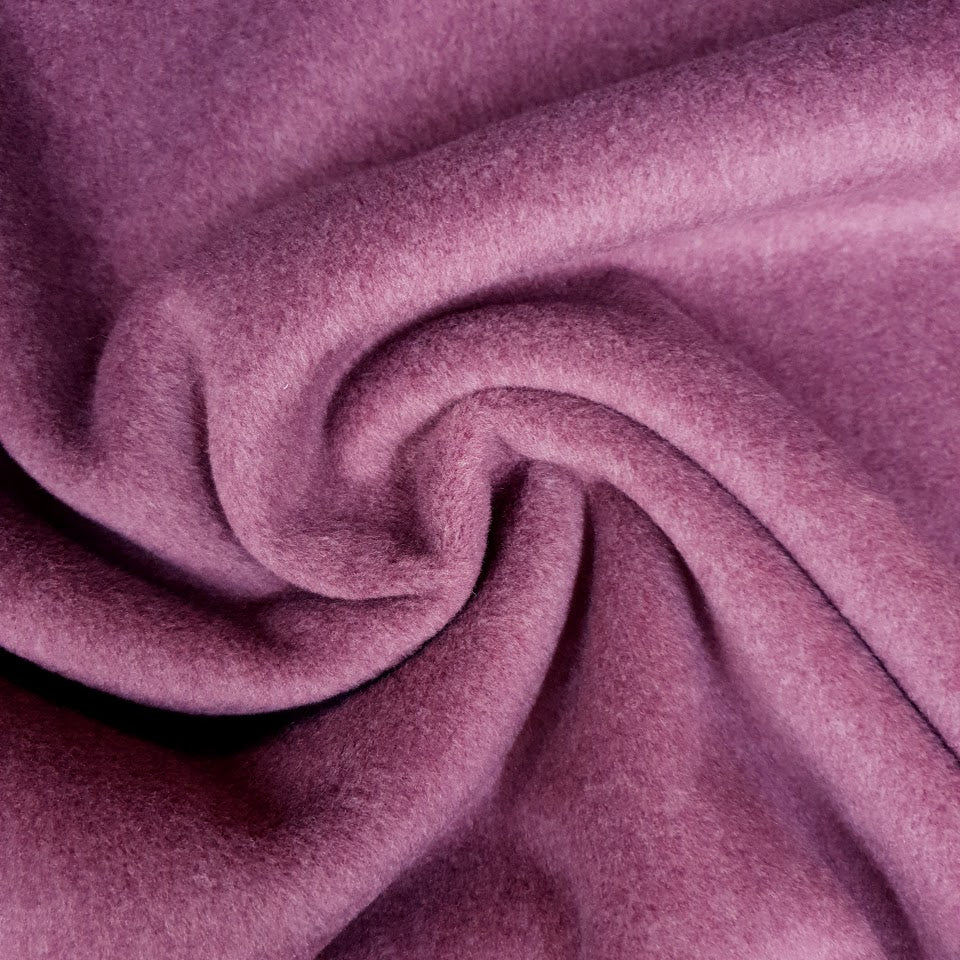 Wolloptik Doubleface - uni beere /rose