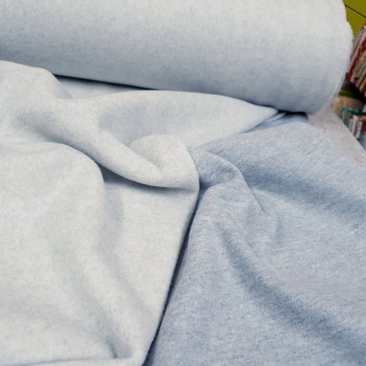 Wolloptik Doubleface - uni hellgrau