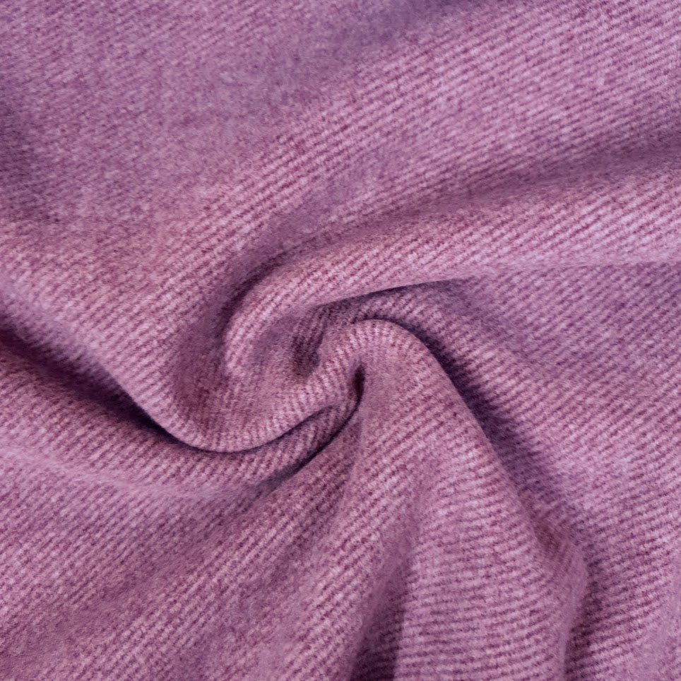 Wolloptik Doubleface - uni Streifen beere