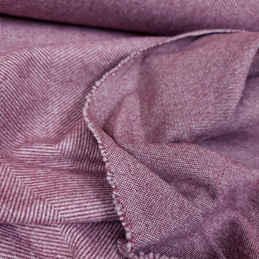 Wolloptik Doubleface - uni Fischgrät beere