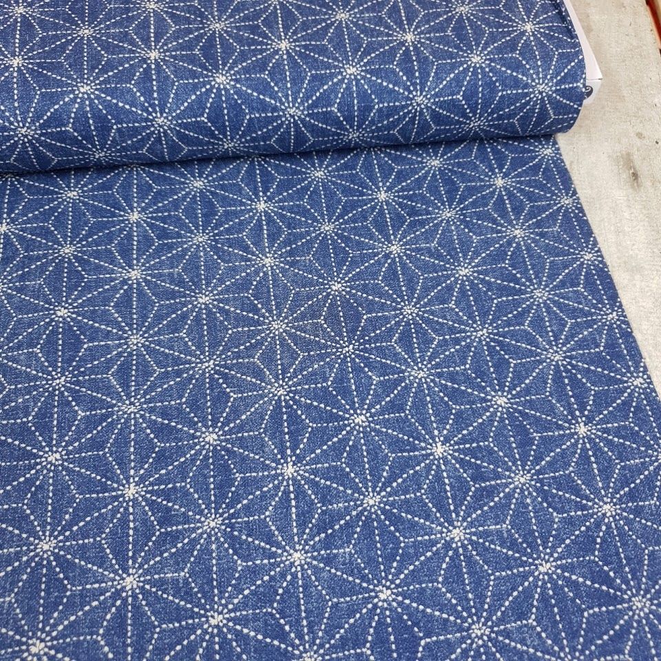 Windham Fabrics - Sashiko - Stars - denim