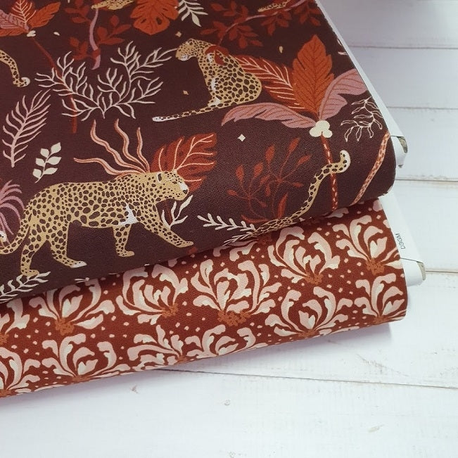 RJR Fabrics - Magic of Serengeti - Leopard - deep plum