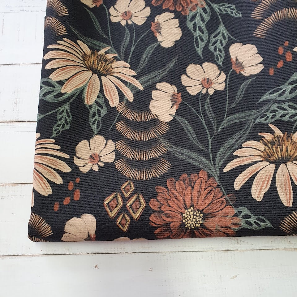 MYO Design - Twill Canvas - Boho Bliss - schwarz