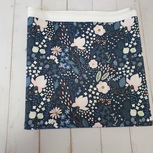 MYO Design - Twill Canvas - Winter Blumenwiese - blue