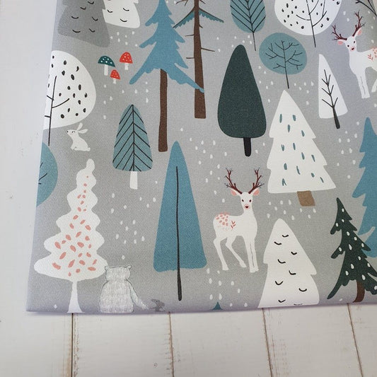 MYO Design - Twill Canvas - Winterwald - hellgrau