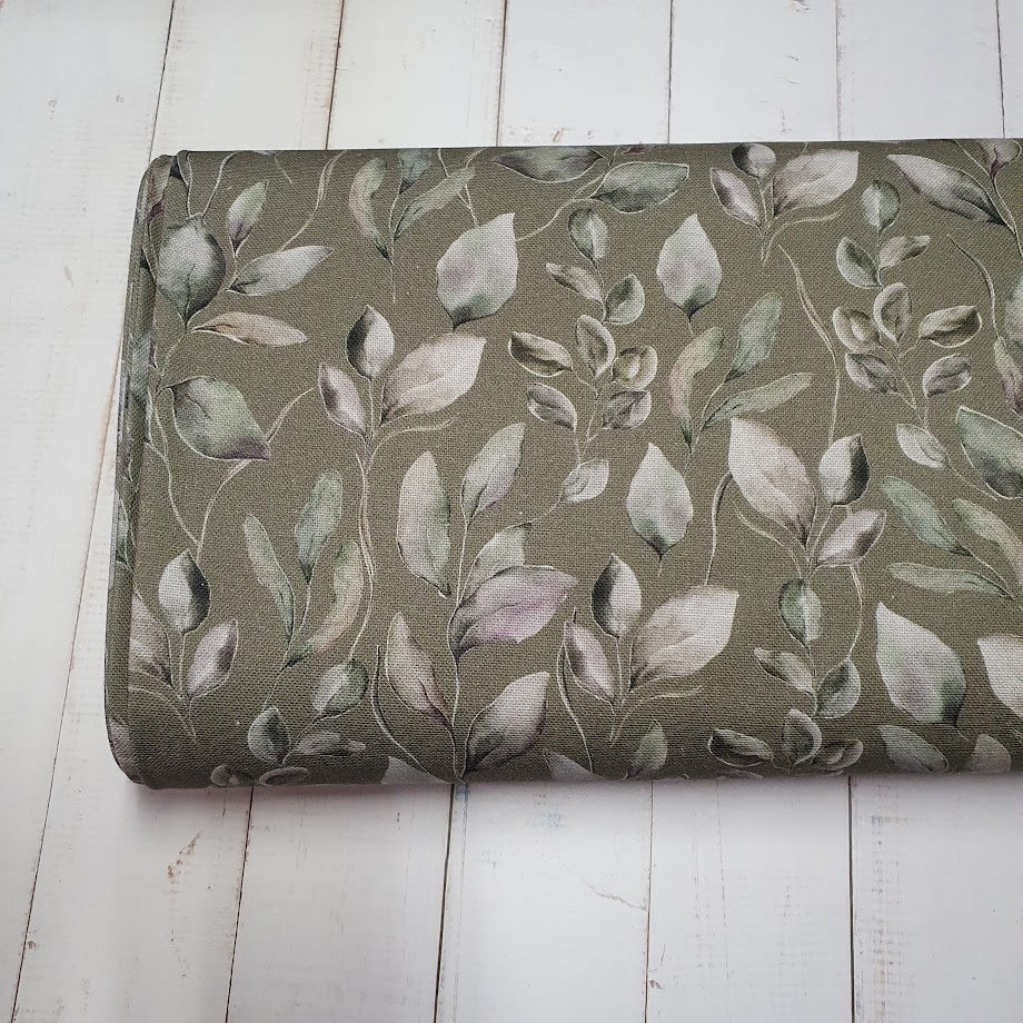 Canvas - Digital Druck - Leaves - olive