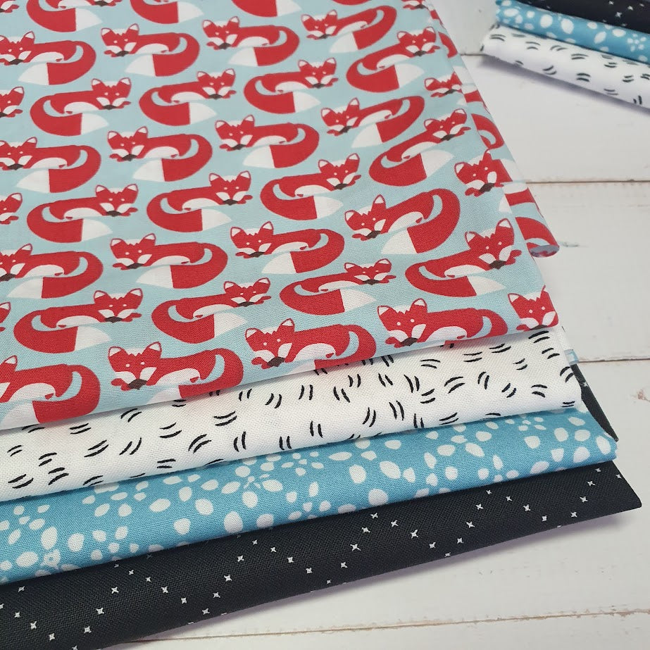 Fatquarter Set - Monaluna Foxy - lightblue