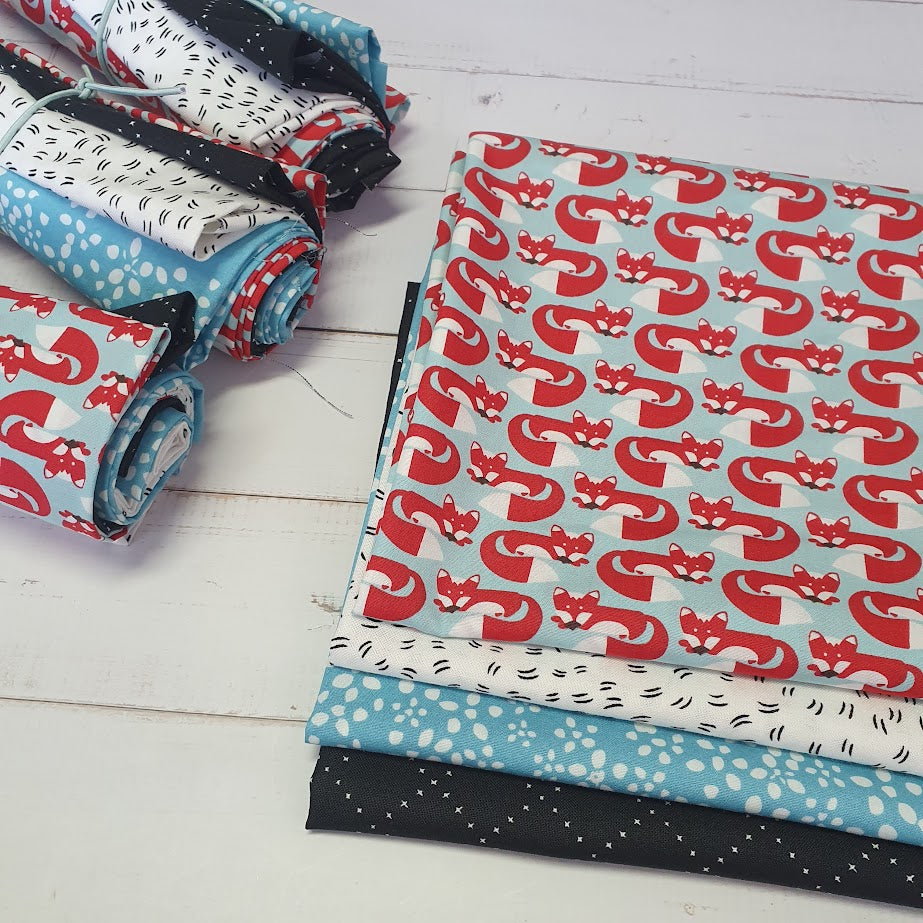 Fatquarter Set - Monaluna Foxy - lightblue