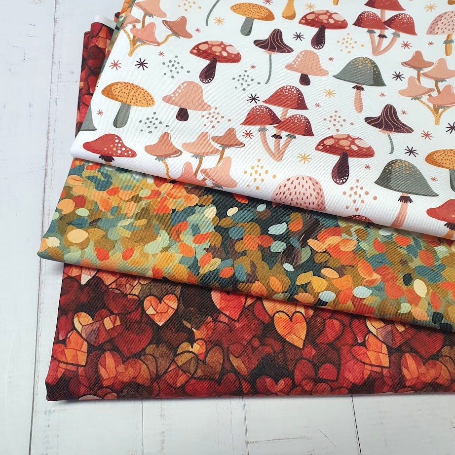 MYO Design - Twill Canvas - Hearts - rot