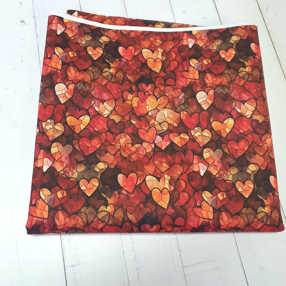 MYO Design - Twill Canvas - Hearts - rot