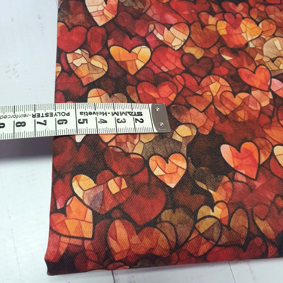 MYO Design - Twill Canvas - Hearts - rot